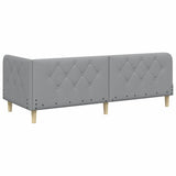 Corner Bed Frame with Headboard Light Grey 80 x 200 cm Fabric 42016553