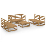 7 Piece Garden Lounge Set Honey Brown Solid Pinewood 3075417