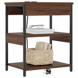 Bedside Cabinet 2 pcs Brown Oak 41 x 31 x 51 cm Engineered Wood 859544