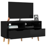 TV Cabinet High Gloss Black 90x40x48.5 cm Engineered Wood 326784