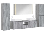 Bathroom Furniture Set 6 pcs Grey Sonoma 3407236