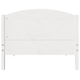 Bed Frame without Mattress White 75x190 cm Small Single Solid Wood Pine 3306250