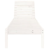 Sun Lounger Set of 2 White Solid pine wood Large 825068