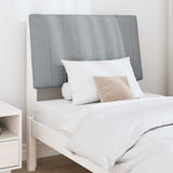 Upholstered Headboard Light Grey 80 cm Solid Pine Wood 879423