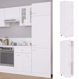 Refrigerator Cabinet Lyon White 60x57x207 cm Engineered Wood 802538