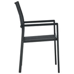 ZNTS 7 Piece Garden Dining Set Black 3099267