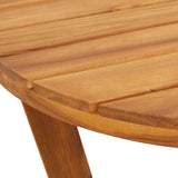 ZNTS Garden Side Table Round Ø55x40 cm Solid Wood Acacia 4108131