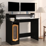 Desk with LED Lights Black 97x45x90 cm Engineered Wood 805553
