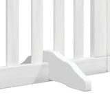 Dog Gate with Door Foldable 6 Panels White 300 cm Poplar Wood 352245