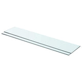 Shelves 2 pcs Panel Glass Clear 70x15 cm 3051568