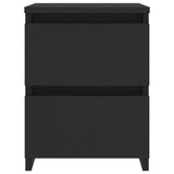 ZNTS Bedside Cabinets 2 pcs Black 30x30x40 cm Engineered Wood 800516