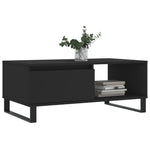 ZNTS Coffee Table Black 90x50x36.5 cm Engineered Wood 830573