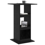Bar Table with Shelf Black Oak 60 x 60 x 100 cm Engineered Wood 869244