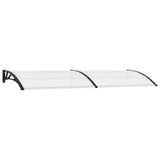 Door Canopy Black and Transparent 144817