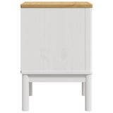 Bedside Cabinet "FLORO" White 45x39x57 cm Solid Wood Pine 374003