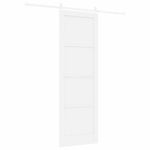 Sliding Door Manual White 78 x 232 cm Solid pine wood and steel 3333251