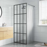 Walk-in Shower Screen Clear Tempered Glass 90x195 cm 145675