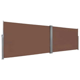 Retractable Side Awning 160x600 cm Brown 143681