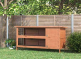Rabbit Hutch Outdoor Guinea Pig Hutch Bunny Cage with No-Leak Trays, Divider, 136 x 50 x 93cm, T3398P376232
