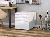 3 Drawer Filling Cabinet, Mobile Metal File Cabinet with Anti-tilt Design for Letter, A4, Legal T3398P330382