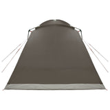 Cabin Tent with Roof Brown grey 8-Person Polyester and Steel 42029010