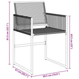 Garden Chairs 4 pcs Black Poly Rattan 4008578