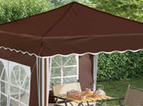 Pop-up Party Tent 195 x 195 x 245 cm Brown Oxford Fabric 42019731