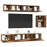 TV Cabinet Set with Drawer 6 pcs Old Wood Engineered Wood 3393441