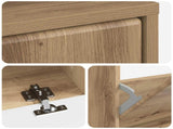 Shoe Cabinet BREDA 78 x 24 x 103 cm Engineered Wood Artisan Oak 897544