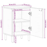 Bathroom Cabinet Brown 38x33.5x58 cm Solid Wood Mango 4017741