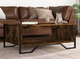 Coffee Table Smoked Oak 75x51x40 cm Engineered Wood 848486