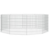 Free Range Animal Enclosure 10-Panel 54x60 cm Galvanised Iron 171575