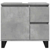 Bathroom Sink Cabinet Concrete Grey 65x33x60 cm Engineered Wood 857228