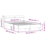 Bed Frame Concrete grey Engineered wood, Plywood 3207430