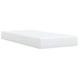 Box Spring Bed with Mattress White 90x200 cm Faux Leather 3286105