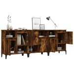 Sideboards 3 pcs Smoked Oak 60x35x70 cm Engineered Wood 3185748