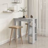 Bar Table with Shelf Concrete Grey 102x50x103.5 cm Engineered Wood 809462