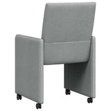 Dining Chairs with Wheels 2 pcs Light grey 58 x 65 x 94 cm 42017829