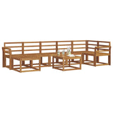 Outdoor Sofa Set 8 pcs Natural Solid Acacia Wood 3366742
