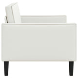 XL Armchair White Faux Leather 42043525