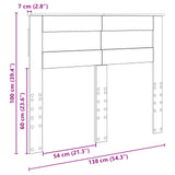 Headboard Black Oak Engineered wood 888118