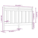 Bed Headboard Honey Brown 141x4x100 cm Solid Wood Pine 817788