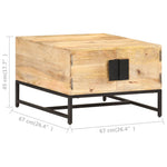 ZNTS Coffee Table 67x67x45 cm Solid Mango Wood 320375