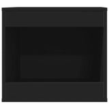 ZNTS Cat Litter Box Enclosure Black 47x59x42 cm Engineered Wood 857761