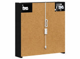 Bathroom Mirror Cabinet Black Oak 43 x 11.5 x 60.5 cm 889224