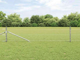Hexagonal Fence with Post 50 x 0.8 m Galvanised Steel Silver 3353411