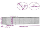 Dog Cage Silver 800 x 200 x 200 cm Galvanised Steel 3368311