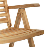 Chair Folding 2 pcs Brown 64.5 x 52 x 108 cm Solid Teak Wood 42006411