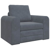 Folding Sofa Bed Dark Grey 98 x 71 x 83 cm Velvet 42030504