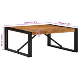 Coffee Table 80x80x35 cm Solid Wood Acacia 4016672